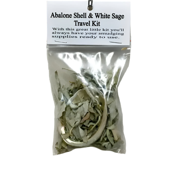 Abalone Shell & White Sage Travel Kit