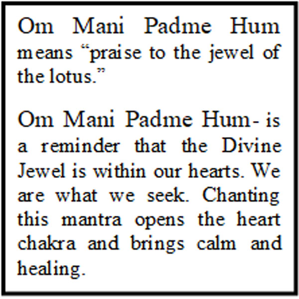 Mala Glass Round Buddhist 10mm (Om mani padme hum)