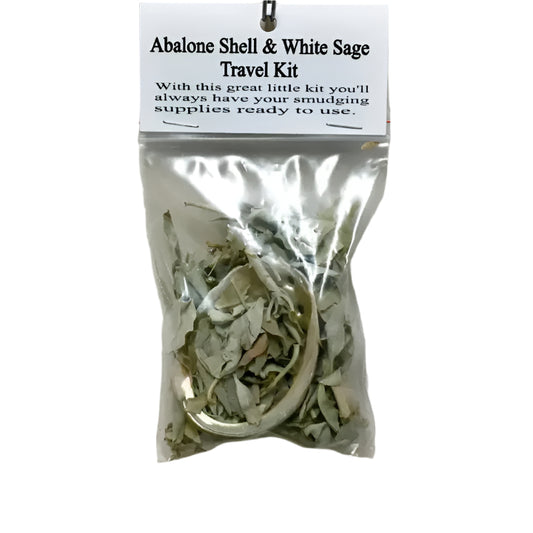 Abalone Shell & White Sage Travel Kit
