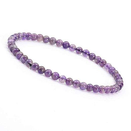 Amethyst Gemstone 4mm Bracelet