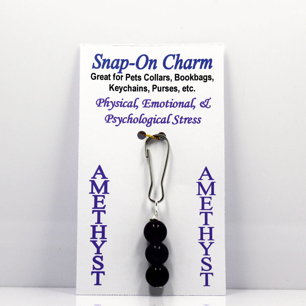 Amethyst Snap-On Charm