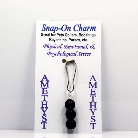 Amethyst Snap-On Charm