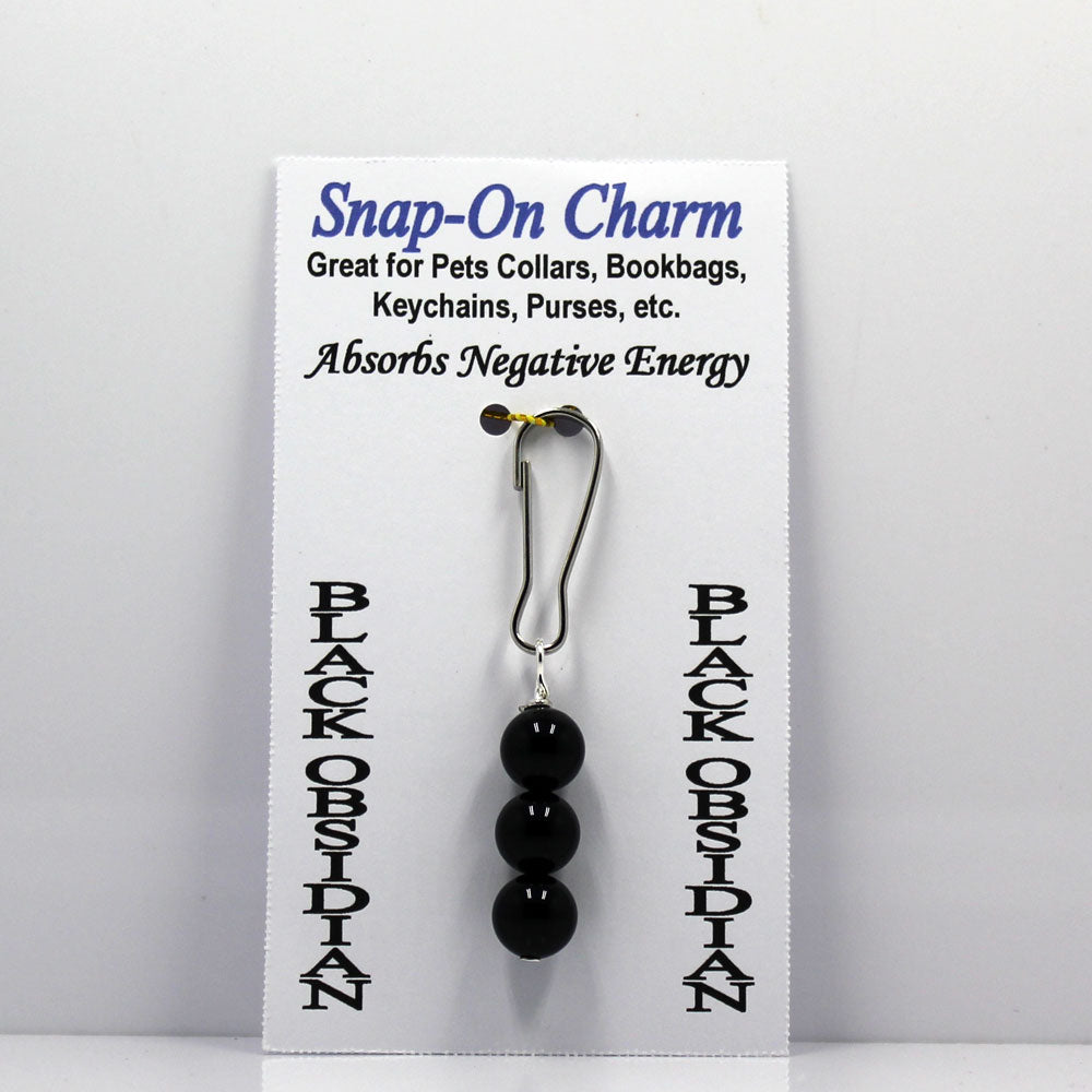 Black Obsidian Snap-On Charm