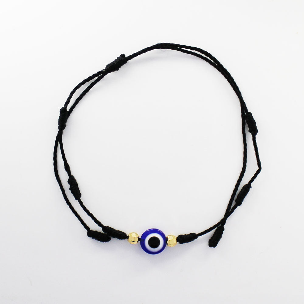 7 Knot Evil Eye Black Adjustable Bracelet