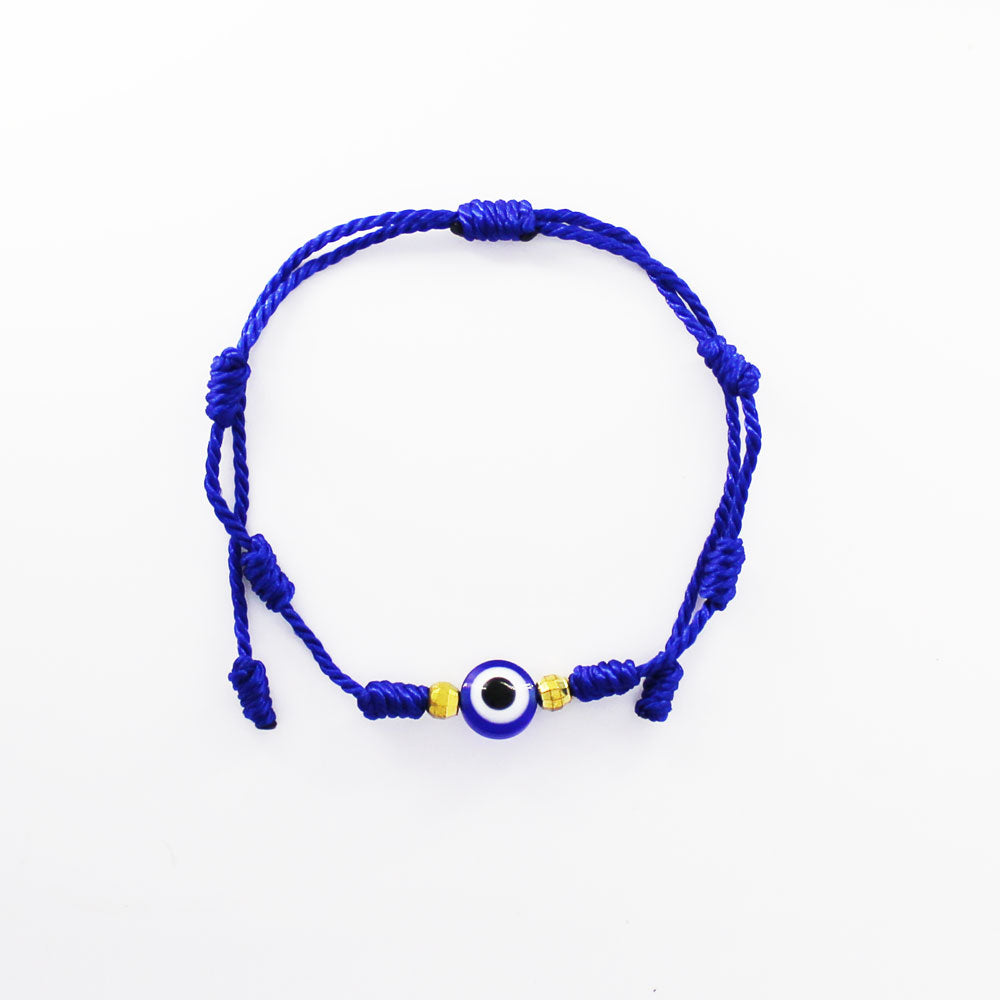 7 Knot Evil Eye Blue Adjustable Bracelet