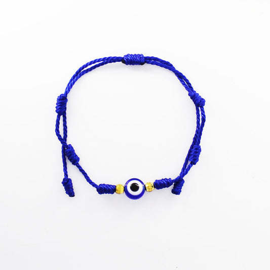 7 Knot Evil Eye Blue Adjustable Bracelet