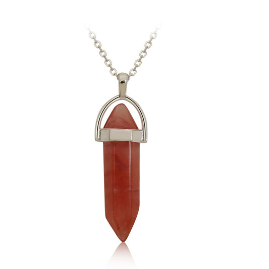 Cherry Quartz Bi=Point Pendant