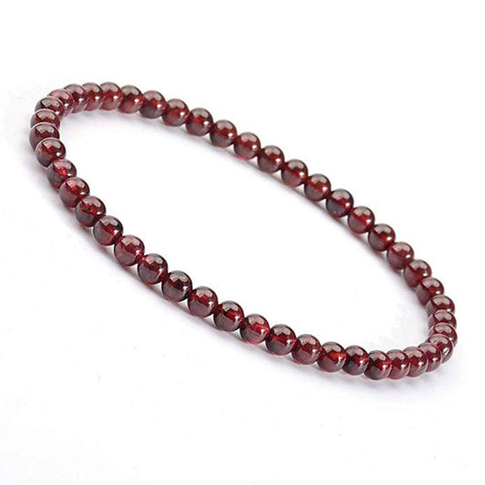 Garnet Gemstone 4mm Bracelet