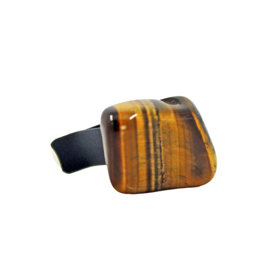 Gold Tiger Eye Gemstone Car Vent Clip