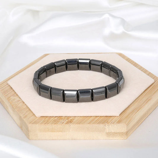 Hematite Bracelet with Square Beads
