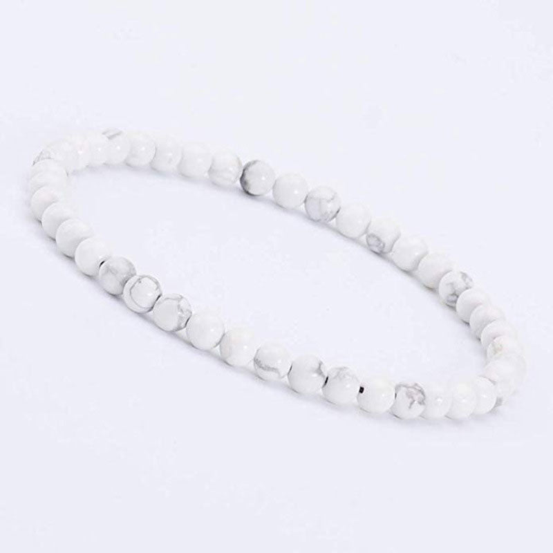 Howlite Gemstone 4mm Bracelet