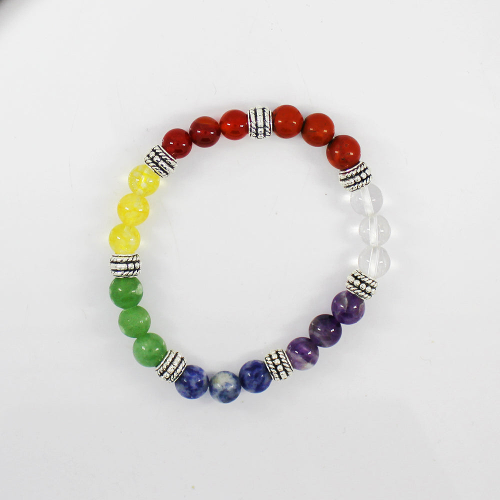 Natural Gemstone Chakra Bracelet 8mm