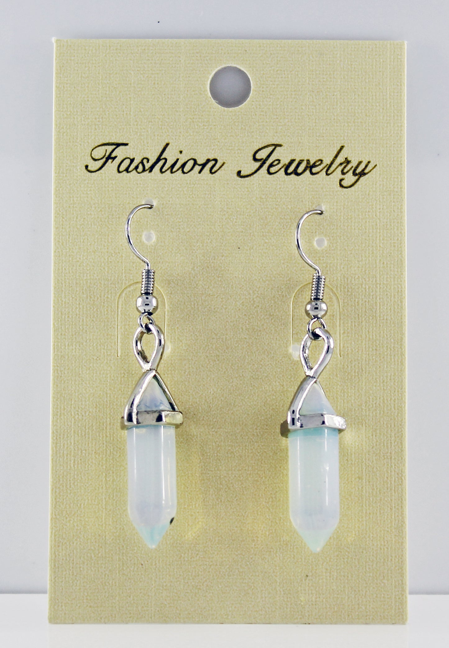Opalite Gemstone Bi-point Earrings