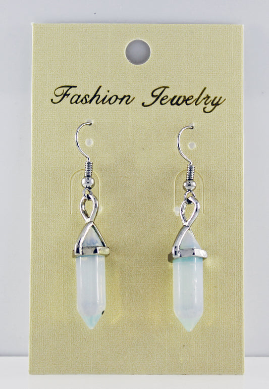 Opalite Gemstone Bi-point Earrings