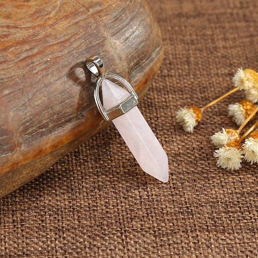 Rose Quartz Bi-Point Pendant