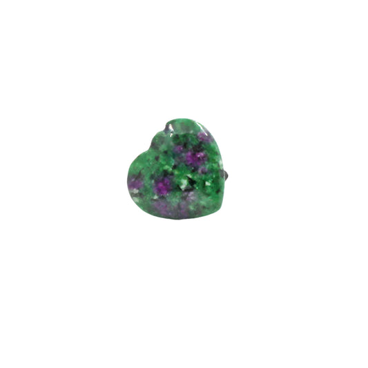 Ruby In Zoisite Heart Gemstone Car Vent Clip 3/4"