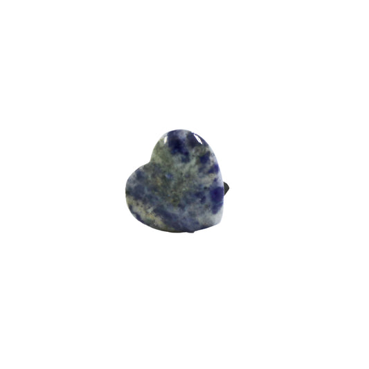 Sodalite Heart Gemstone Car Vent Clip 3/4"