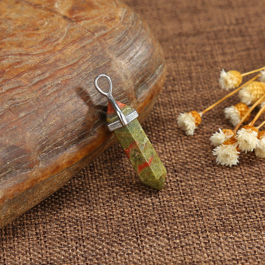 Unakite Bi-Point Pendant