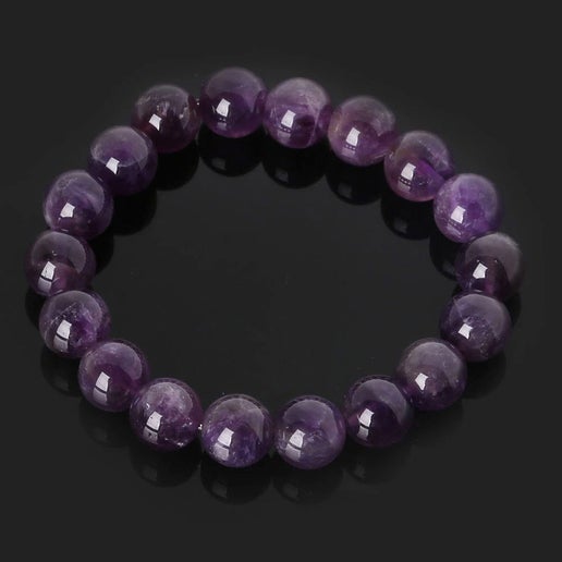 Amethyst 6mm Round Bracelet