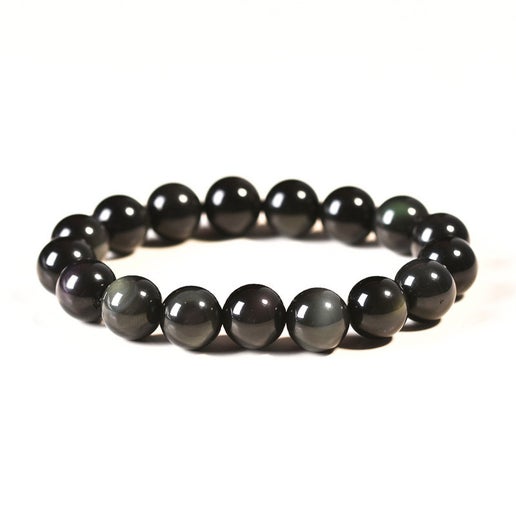 Black Obsidian Gemstone Bracelet 8mm