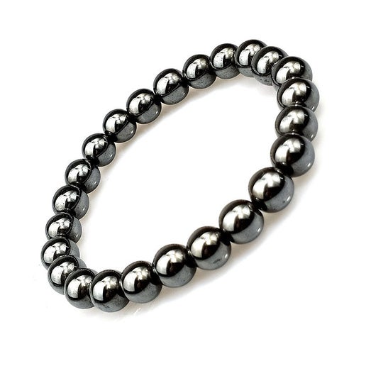 Hematite 8mm Round Bracelet (Non magnetic)